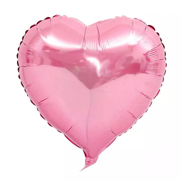 Balon folie inima roz