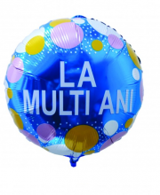Balon " La multi ani " albastru