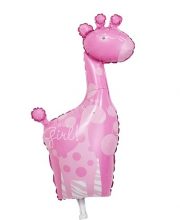 Balon "it`s a girl" girafa