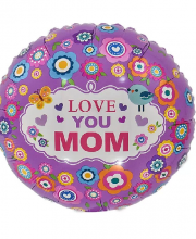 Balon rotund colorat love you mom