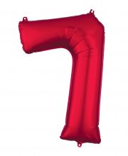Balon cifra 7 rosu (95 cm)