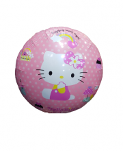 Balon folie rotund roz Hello Kitty