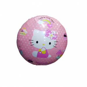 Balon folie rotund roz Hello Kitty