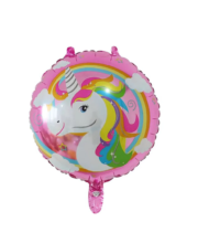 Balon folie rotund unicorn roz