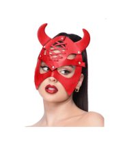 Masca drac din piele rosie