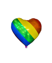 Balon inima mare curcubeu