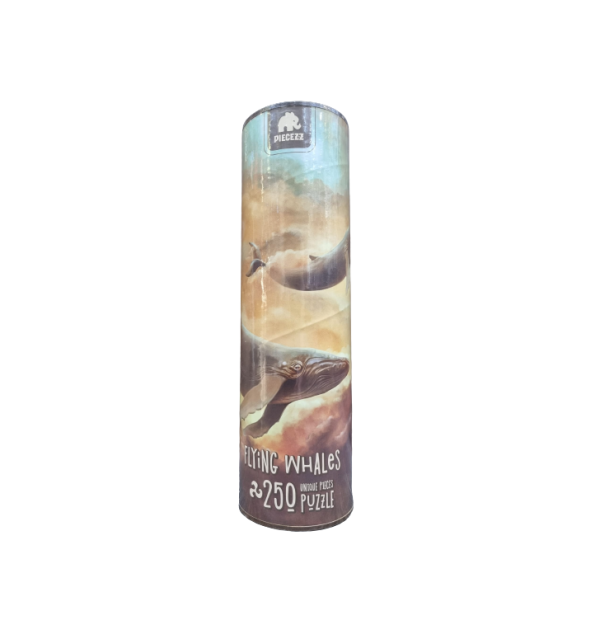 Puzzle la tub din lemn Flying Whales