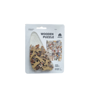 Mini puzzle lemn Dog Party