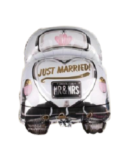 balon folie nunta masinuta JUST MARRIED