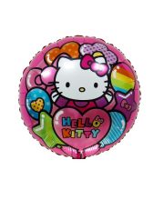 Balon folie rotund Hello Kitty roz