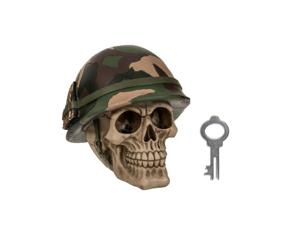 Pusculita craniu army cu cheie Pusculita craniu army cu cheie