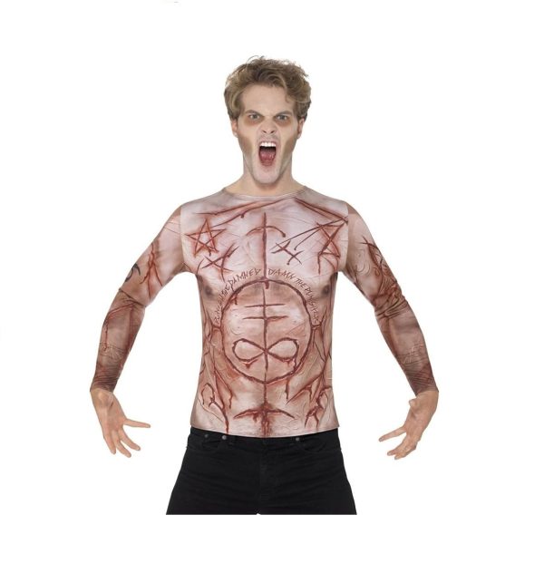 Tricou imitatie piele mutilata