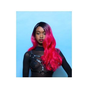 Peruca lunga roz - fucsia
