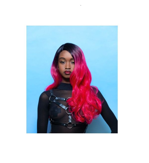 Peruca lunga roz - fucsia