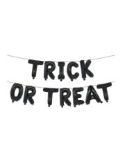 Set baloane litere individuale negre Trick or Treat