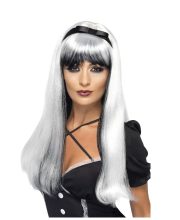 Peruca alba lunga