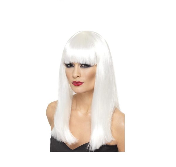 Peruca lunga alb-blond