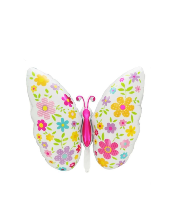 balon fluture alb cu floricele-rig1243-20lei