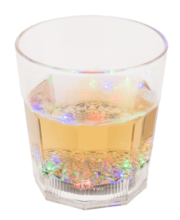 Pahar de whisky acrilic 2 buc cu LED colorat