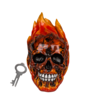 Pusculita craniu in flacari