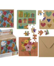 Card cadou în formă pătrată, puzzle