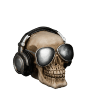 Pusculita - Craniu cu casti, Multicolor