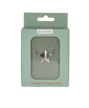 Colier magnetic, Metal, Argintiu, Stea