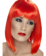 Peruca rosie neon